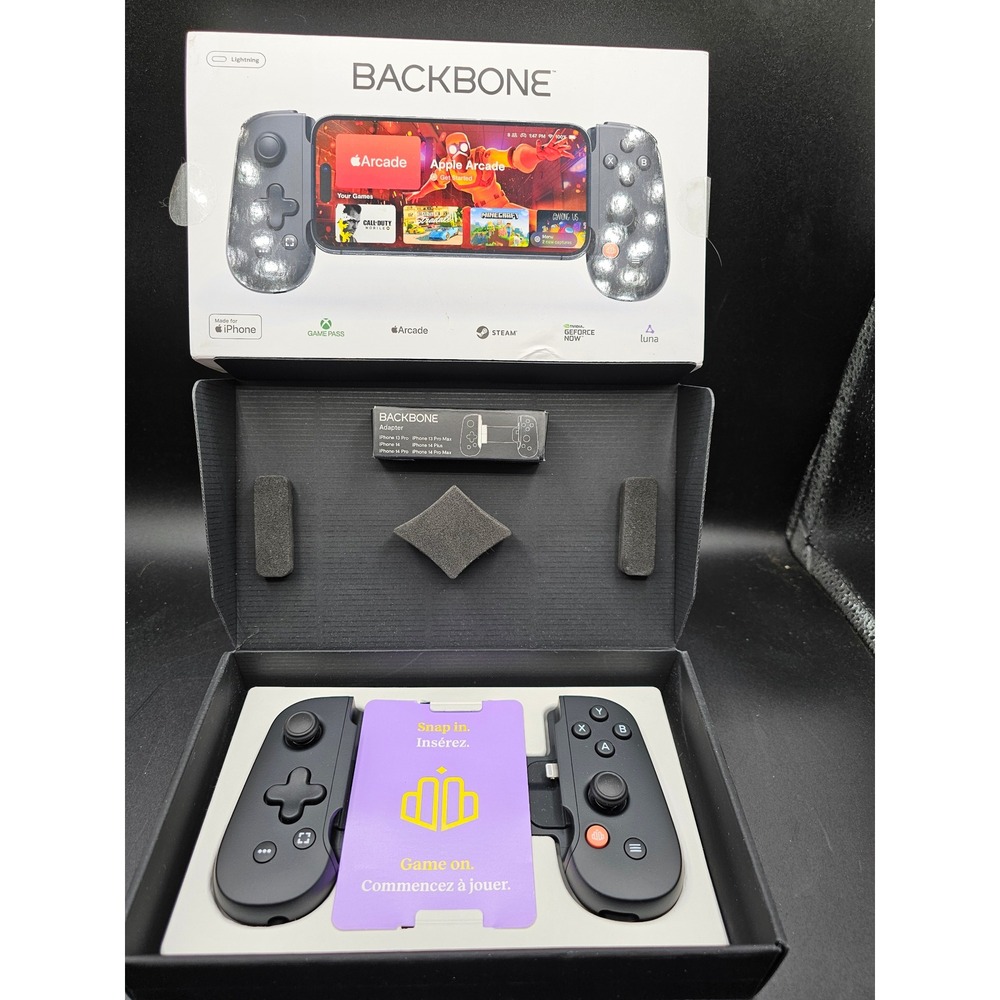 Backbone One Mobile Gaming Controller for iPhone Lightning Port Black BB-02-B-R